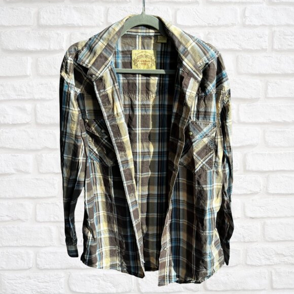 Cowboy Collection by Lames Western Wear Other - Men’s Cowboy Collection by Lames Western Wear Plaid Snap Shirt - Large